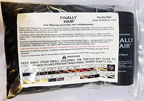 Finally Hair hair-building-fibers bottle shows blend-ready volume for fuller hair