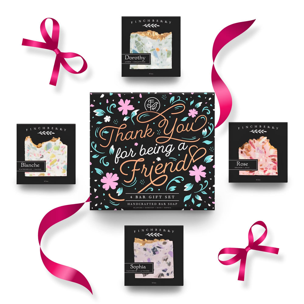 FinchBerry Thank You gift set packaging, ideal for gifting to friends.