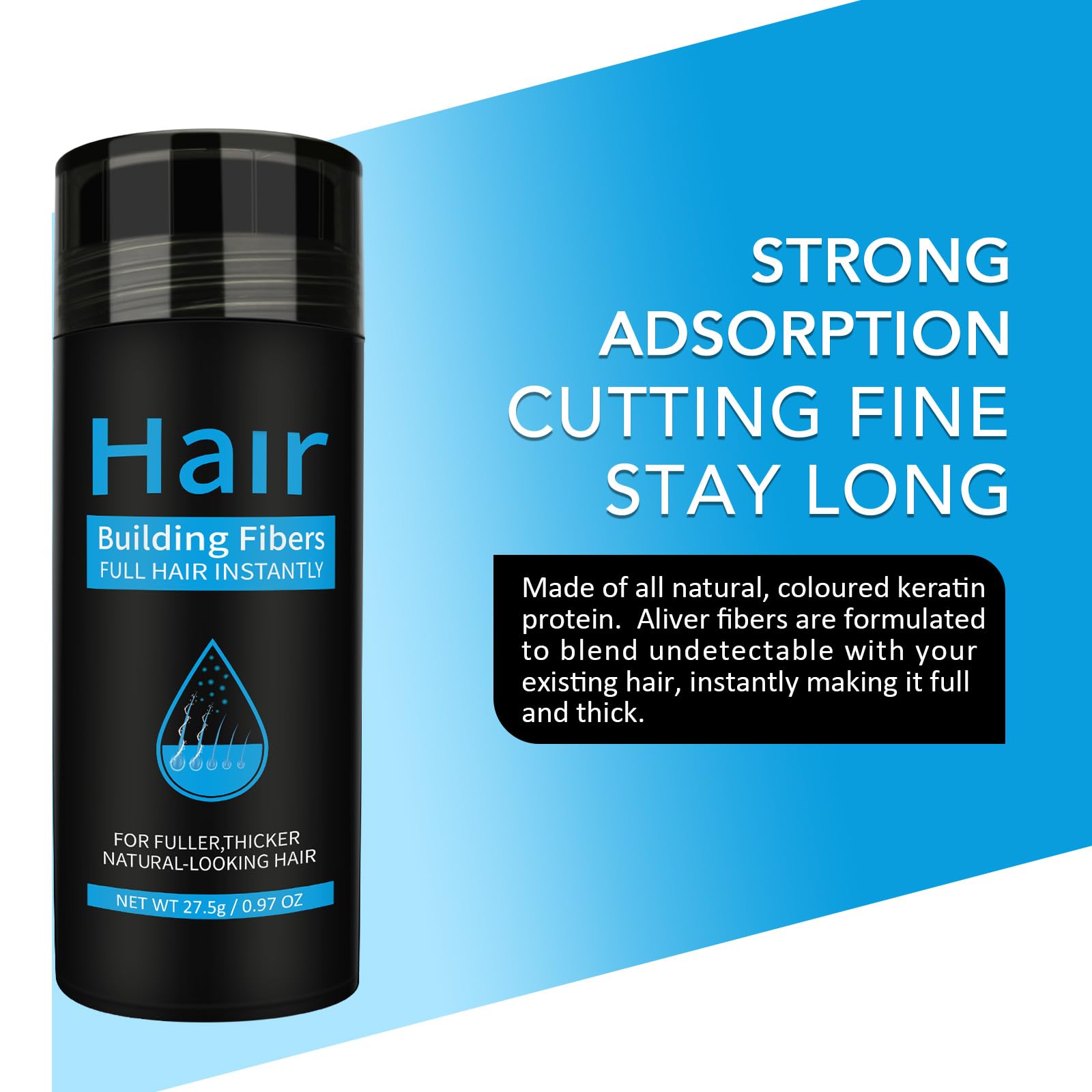 Find Back Hair Fibers Dark Brown conceal bald spots quickly and convincingly