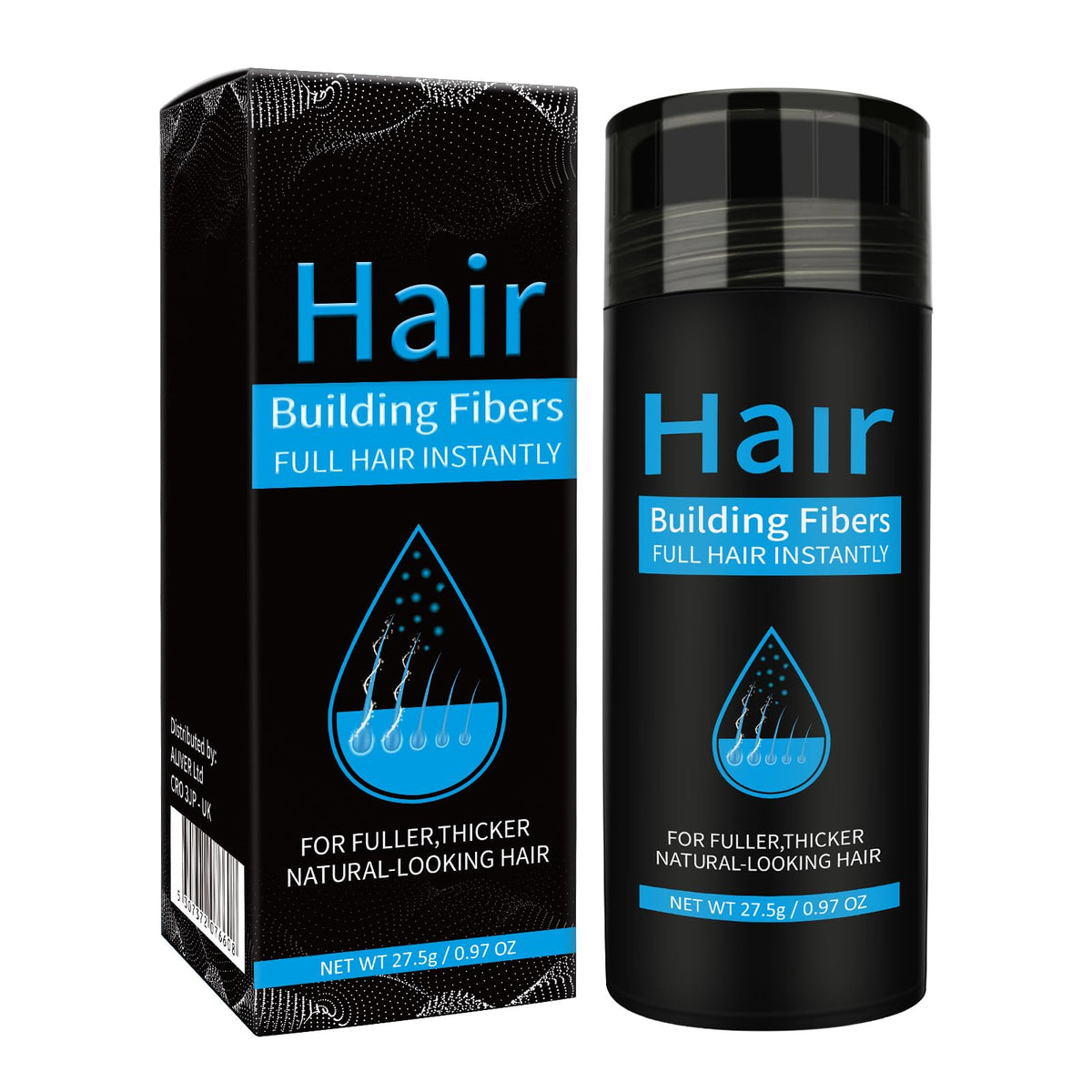 Find Back Hair Fibers Dark Brown color-match for natural-looking coverage
