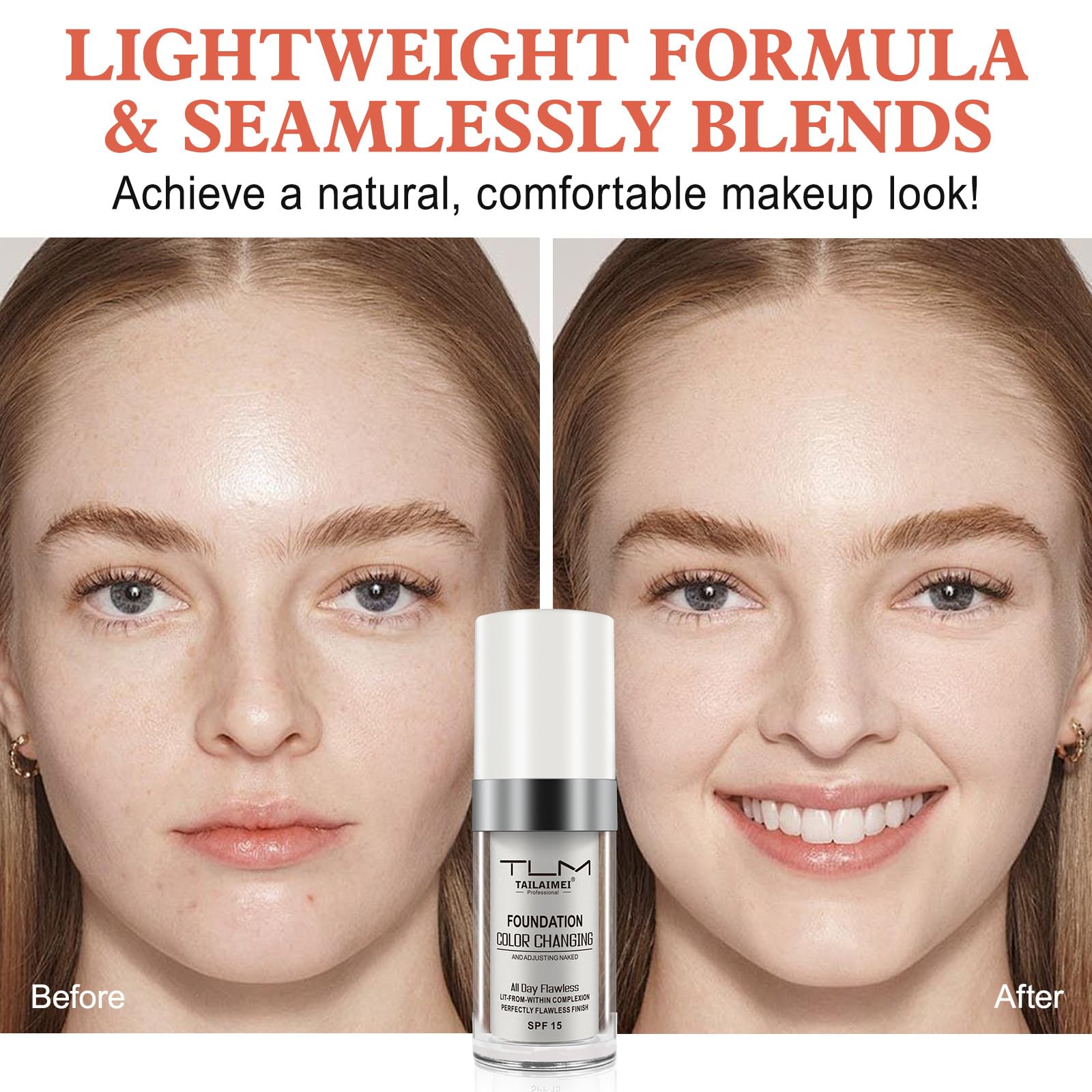 Find Back long-wear waterproof foundation demonstrated for smudge-proof wear.