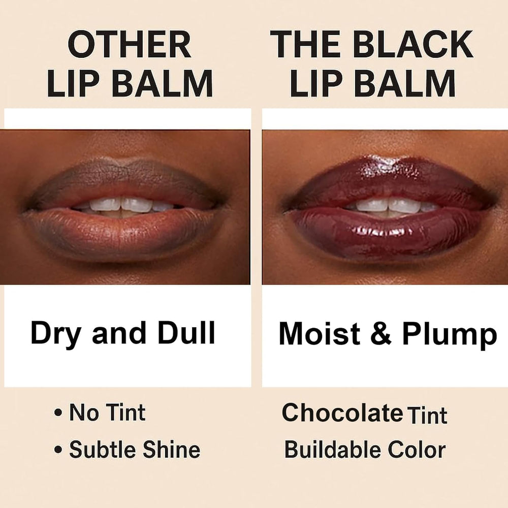 Finding Ferdinand Black Lip Balm texture reveals non-sticky hydration.