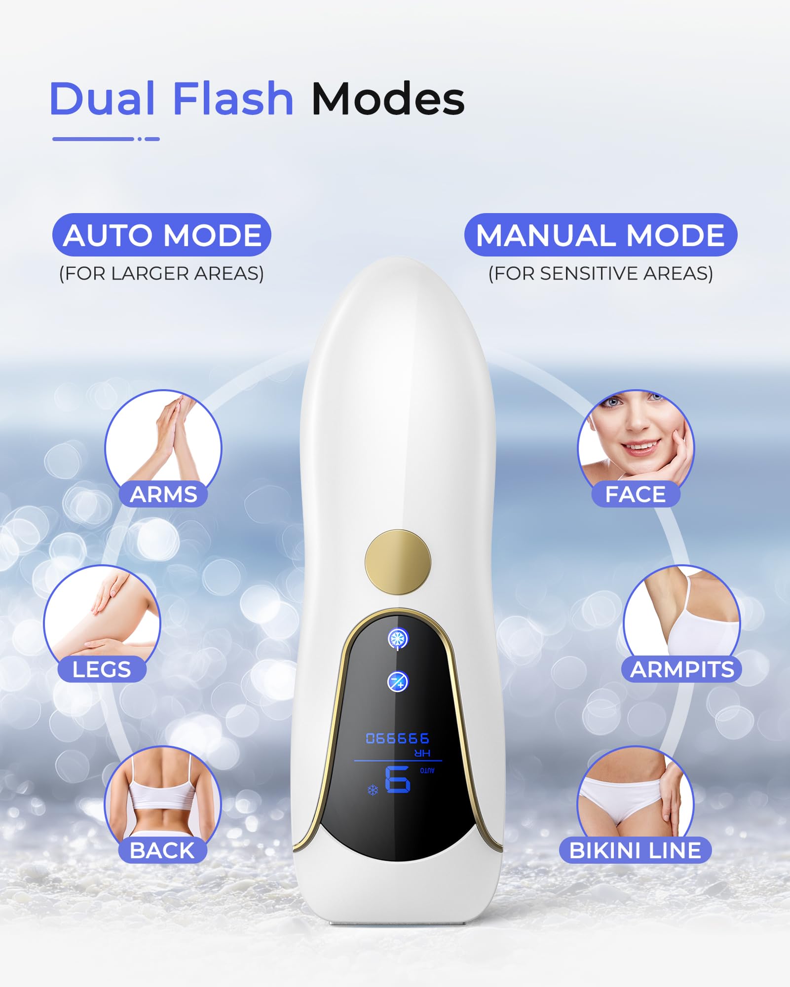 Finequin Air 15 auto-glide mode enables quick full-body sessions at home
