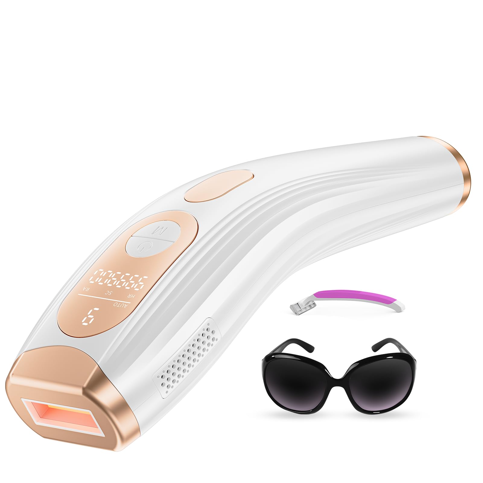 Finequin laser hair removal device front view for smooth skin on legs and arms.