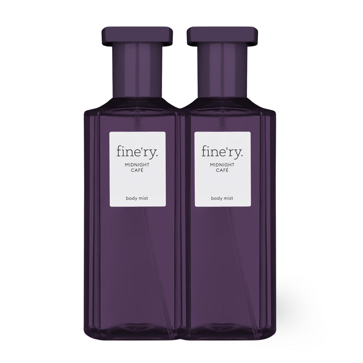 Fine'ry Midnight Café bottle-front view, long-lasting fragrance for evening wear.