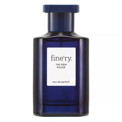 Fine'ry New Rouge bottle on vanity with lasting luxury