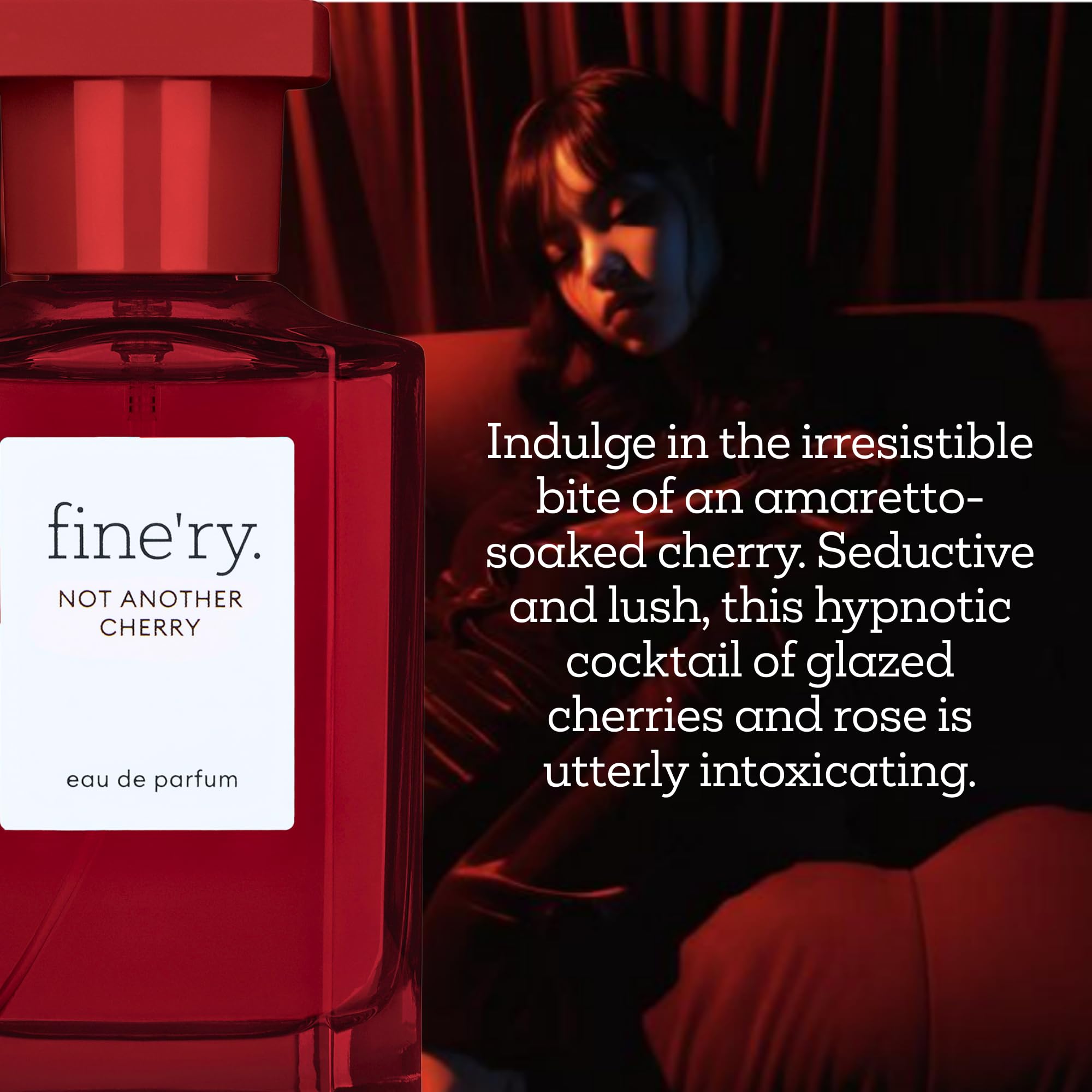Fine'ry Not Another Cherry EDP spray captures the duo's refined application for occasions.