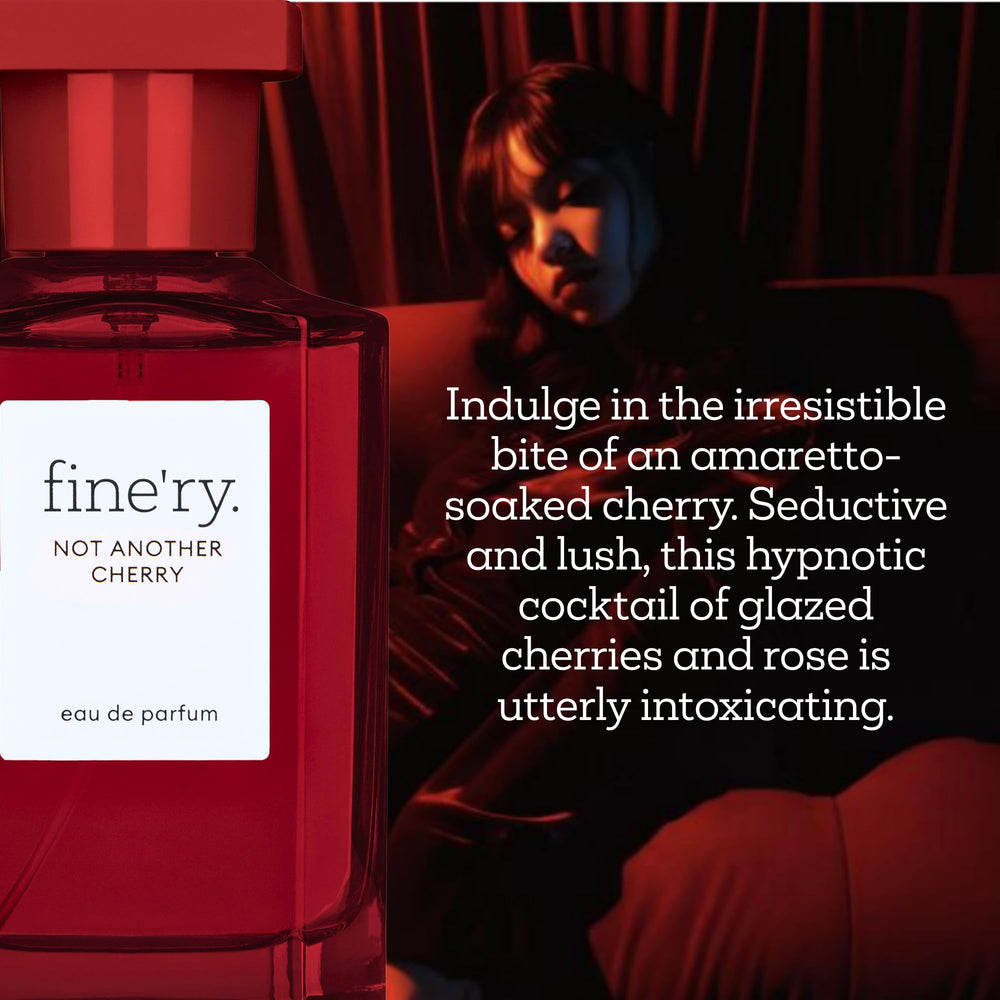 Fine'ry Not Another Cherry EDP spray captures the duo's refined application for occasions.