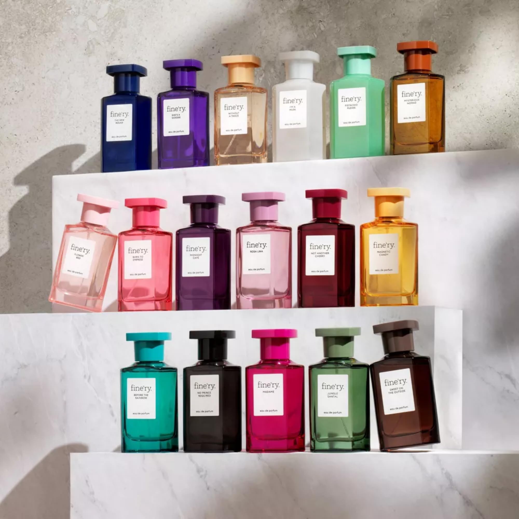 Fine'ry Sweet cruelty-free luxe design signals premium fragrance quality.