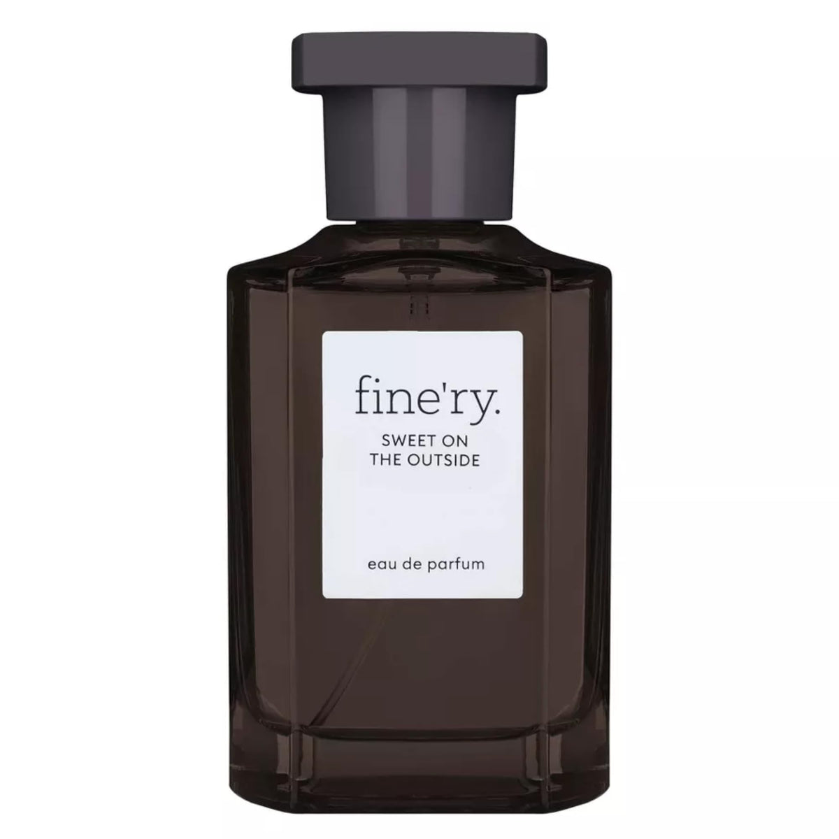 Fine'ry Sweet on the Outside bottle shows vanilla-wood notes for everyday elegance.