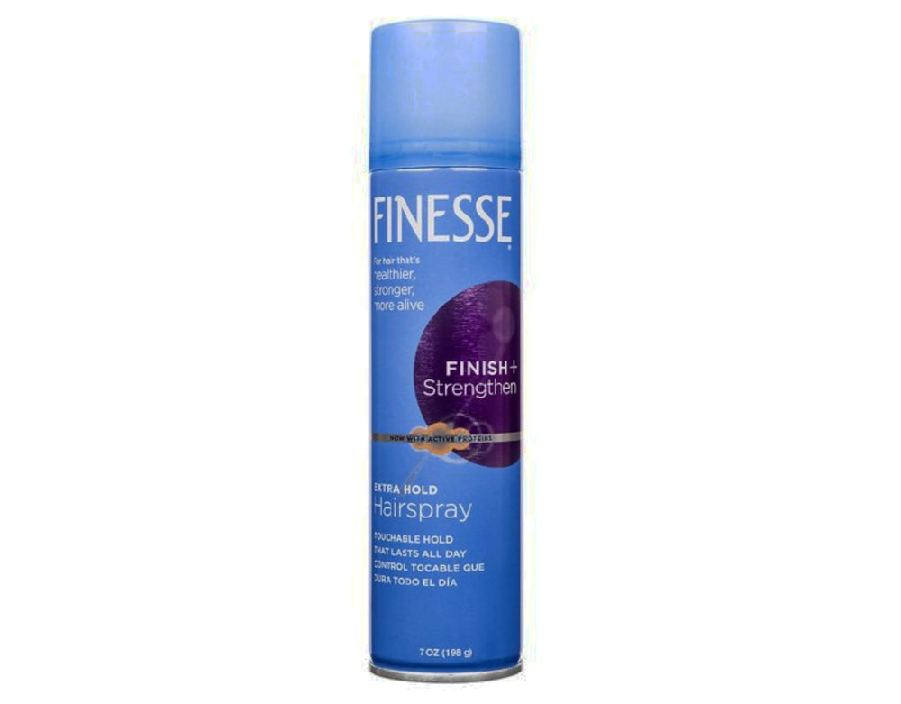 Finesse Extra Hold aerosol nozzle ensures even, precise spray coverage.