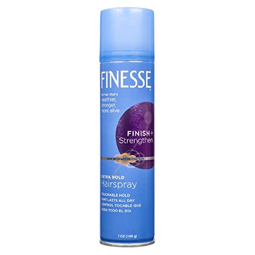 Finesse Extra Hold hairspray mist delivers quick, lightweight application.