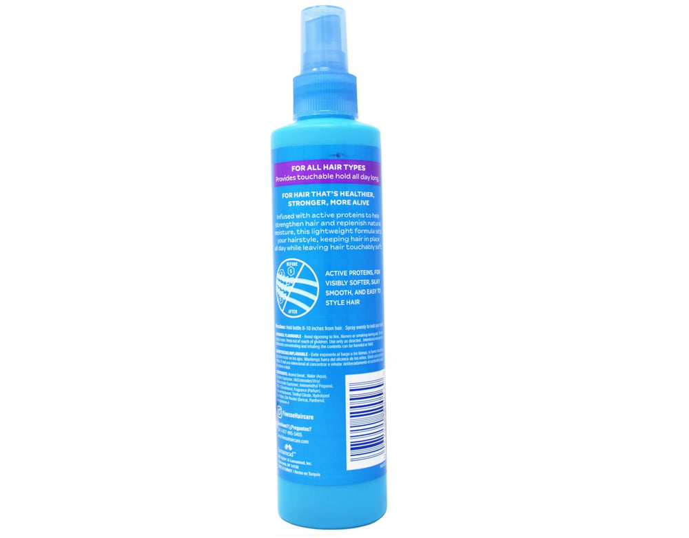 FINESSE Finish Strengthen hairspray pack of two box showcases value and portability.