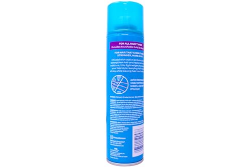 FINESSE moisture-replenish hairspray bottle adds subtle hydration during styling.