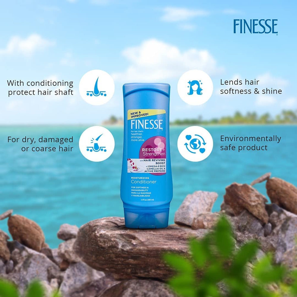 Finesse Moisturizing Conditioner bottle pour for easy application