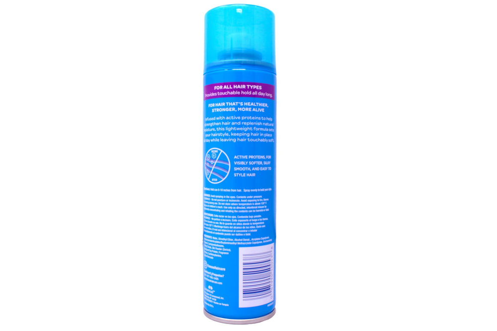 FINESSE silk-soft hairspray bottle leaves hair silky and easy to manage.