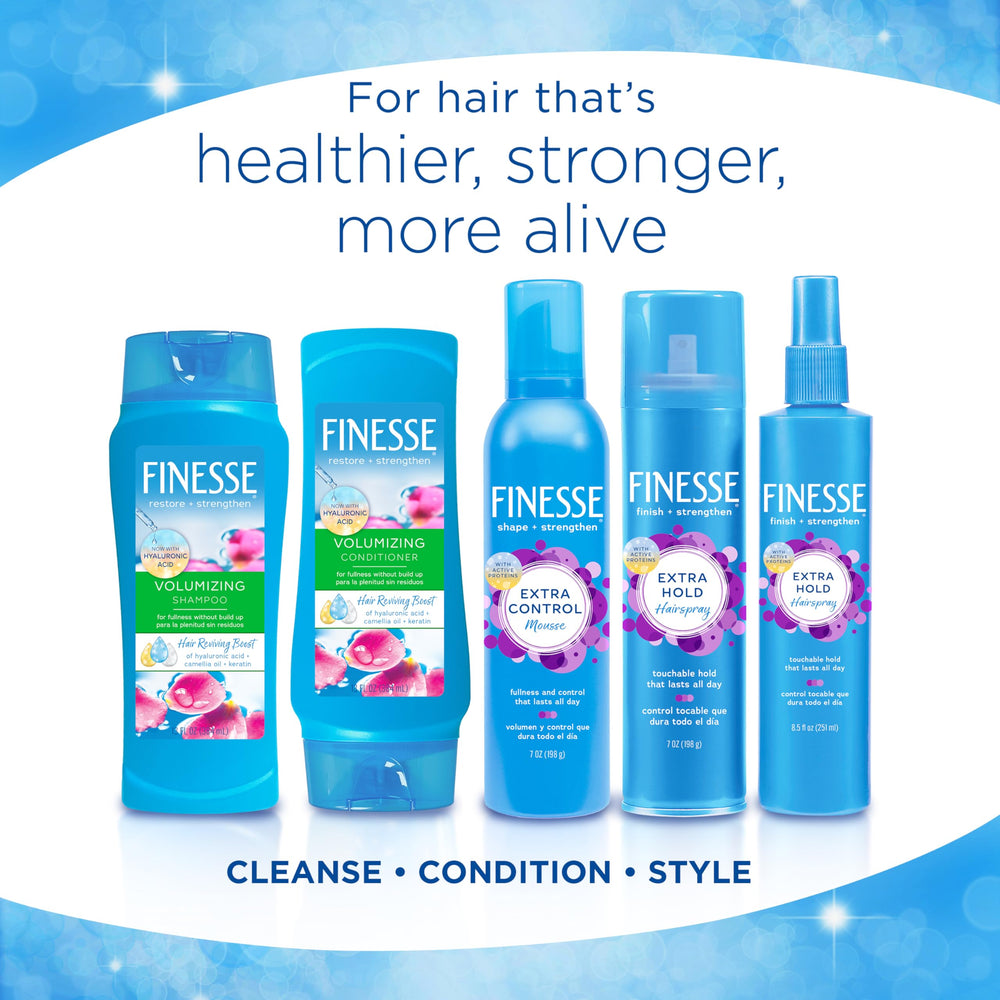 FINESSE Volumize model hair with fuller, soft look