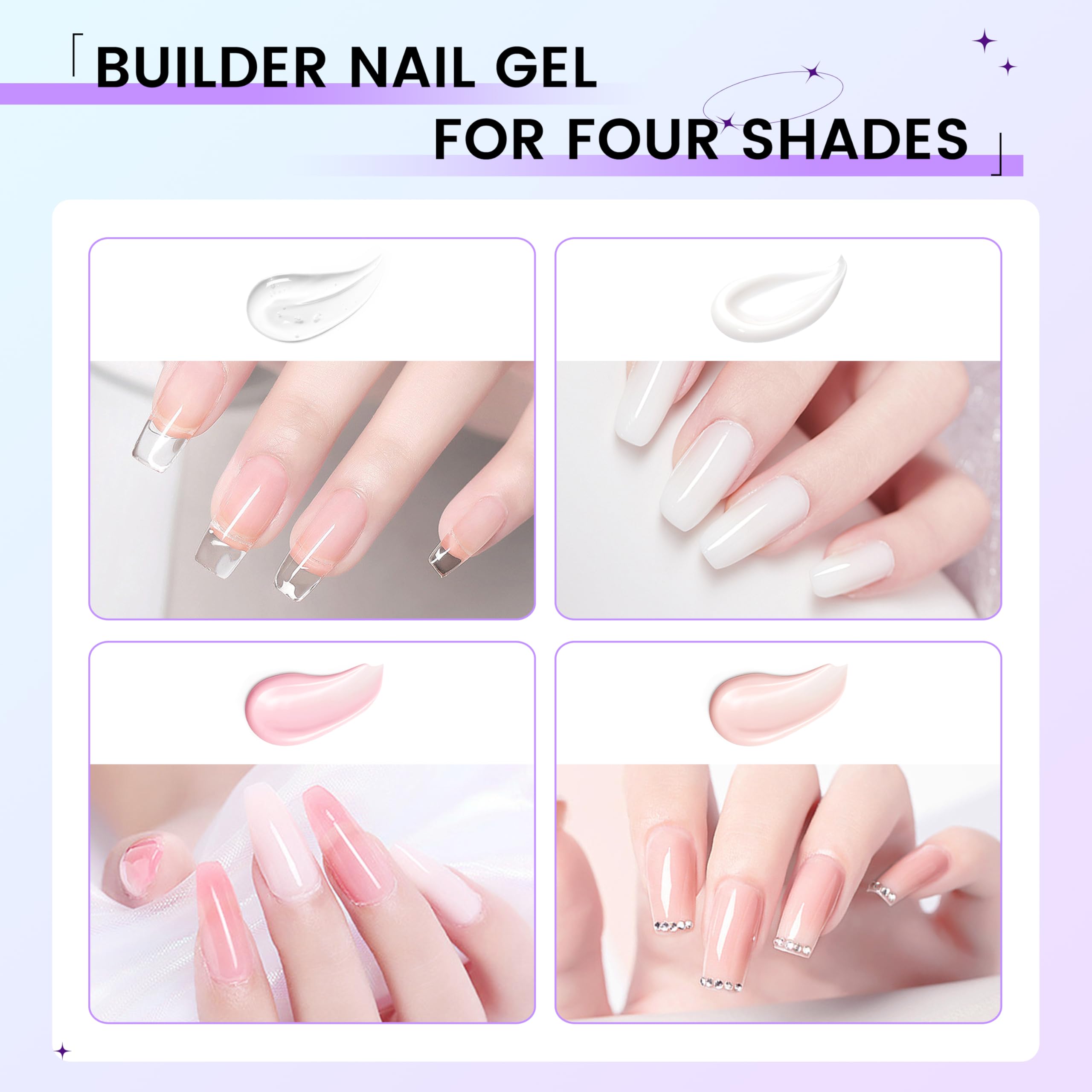 Finger Secret builder gel color swatches to plan looks.