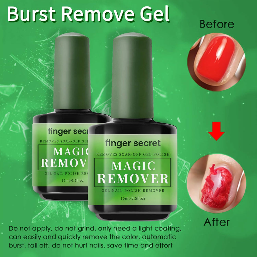 Nails after removal with Finger Secret kit showcasing clean, healthy-looking nails.