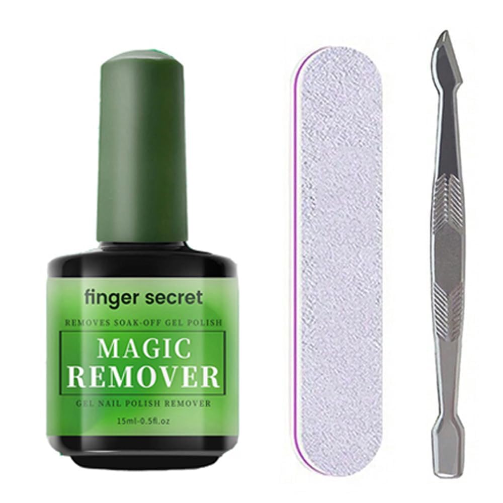 Finger Secret nourishing formula closeup with vitamin E and aloe hints.