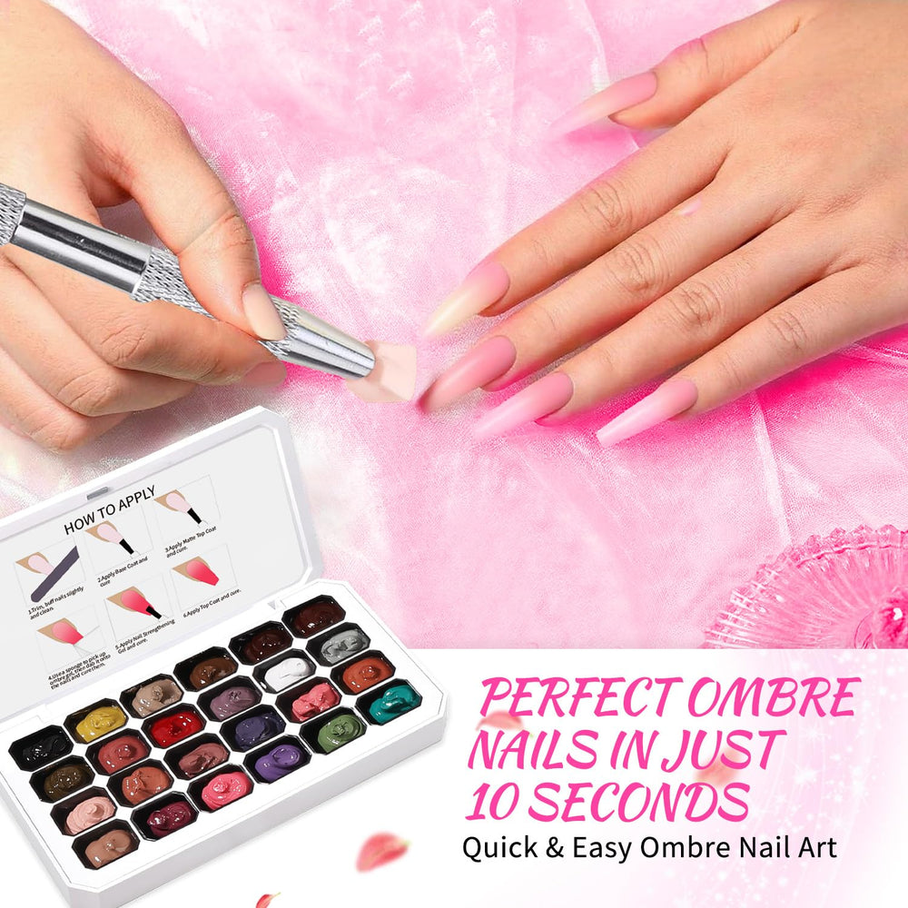 Finger Secret gradient swatches show vibrant ombre transitions