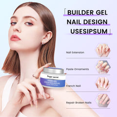 Finger Secret hard builder gel pink 3oz for natural-looking tip enhancement.