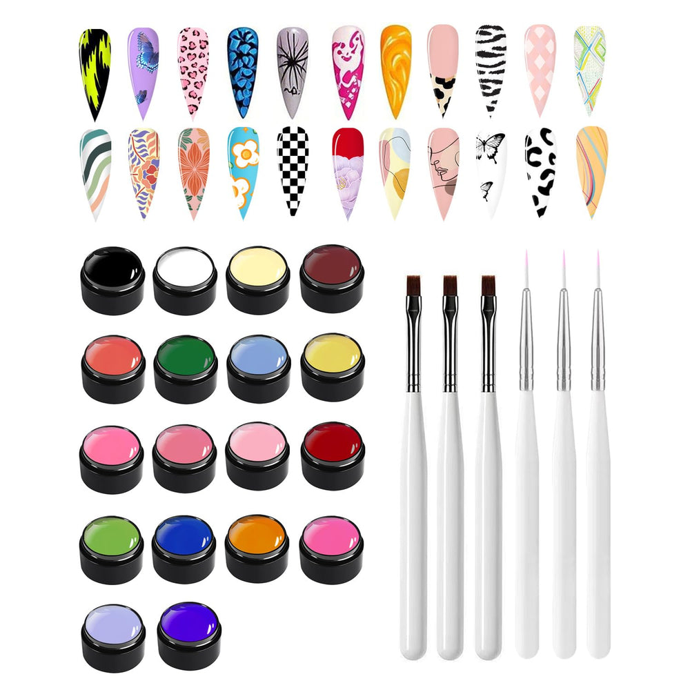 Finger Secret three string pens for precise nail art