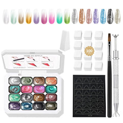 Finger Secret 16 Colors Ombre Gel Set shows gradient colors for stylish nails.