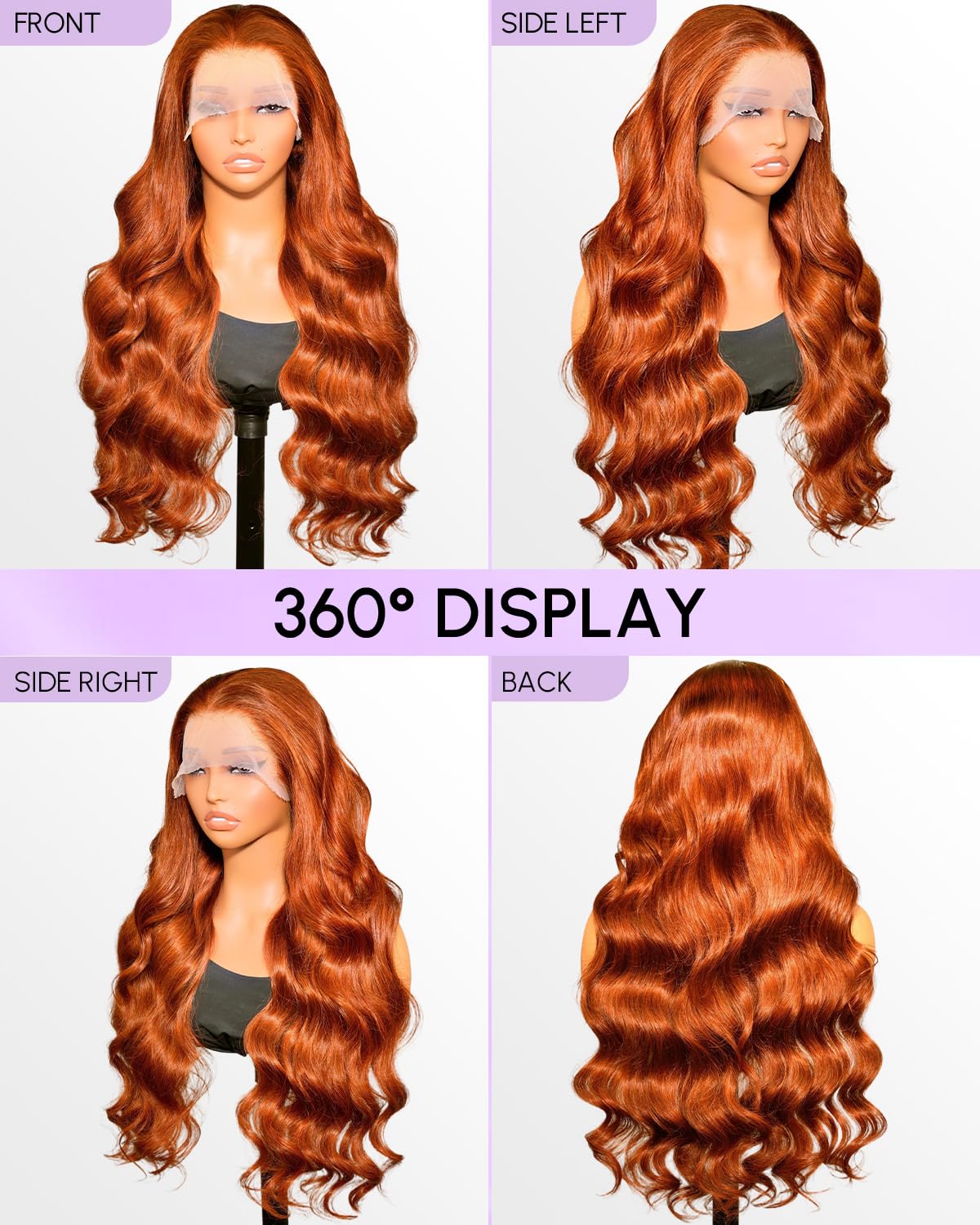 Finsa 13x6 HD lace frontal shows seamless scalp blend.