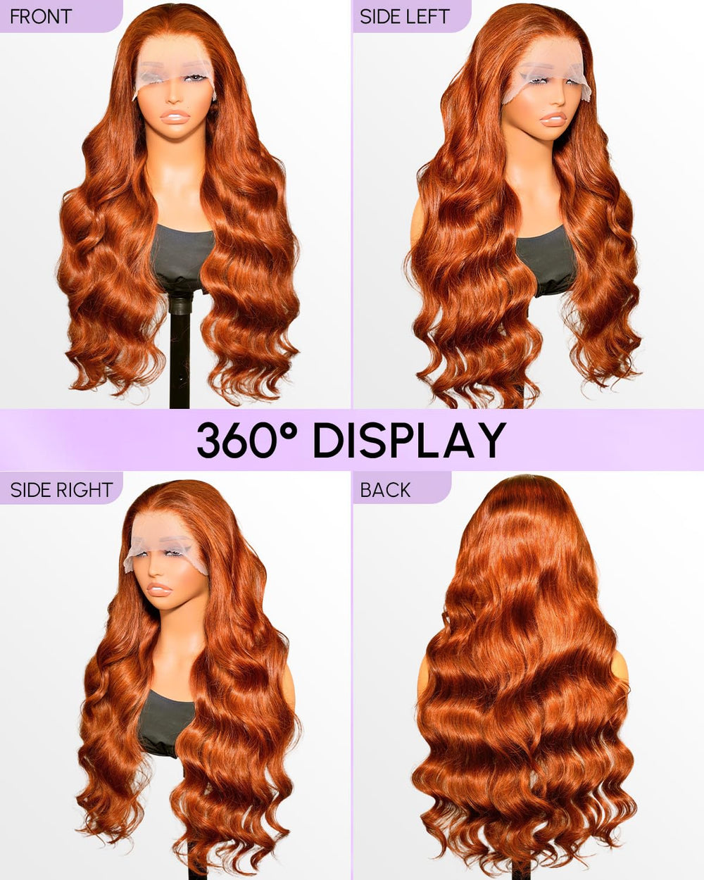 Finsa 13x6 HD lace frontal shows seamless scalp blend.