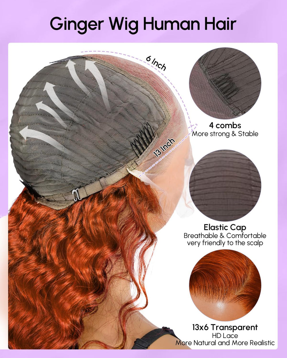 Finsa pre-plucked baby-hair line for ultra-realistic look.