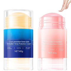 Fintaps crack feet prevention stick 2-pack for deeply hydrated heels.
