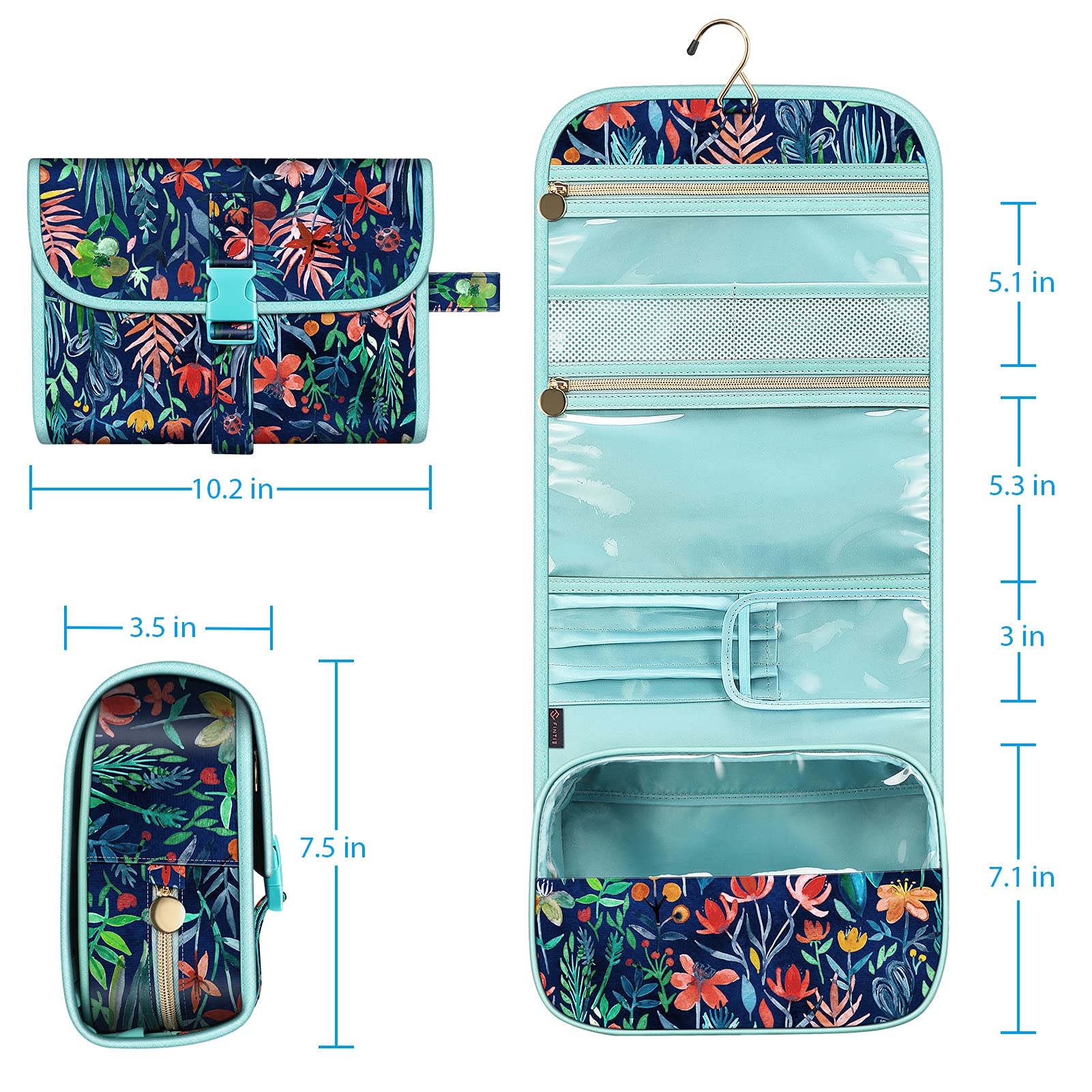 FINTIE Jungle Night toiletry bag ideal as a gift for travel lovers
