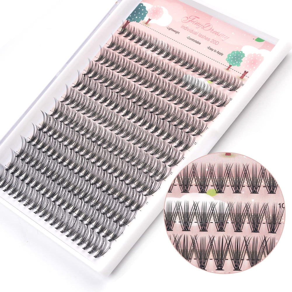 FinyDreamy 20D lash clusters with 240 pieces for natural volume