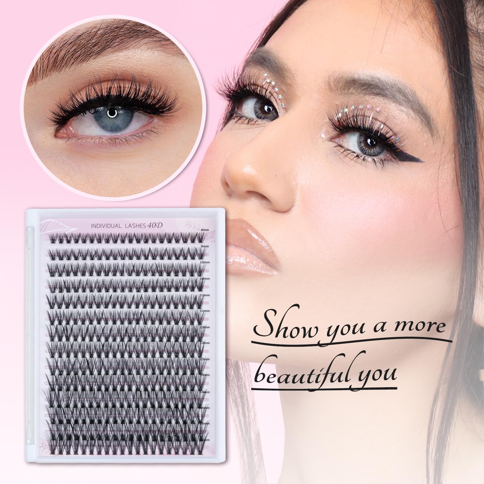 FinyDreamy C Curl lash clusters offering gentle lift along natural lashes