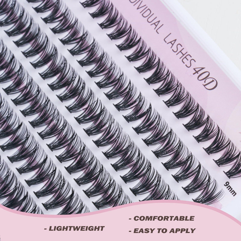 FinyDreamy 40D Lash Clusters close-up knot-free for a clean finish