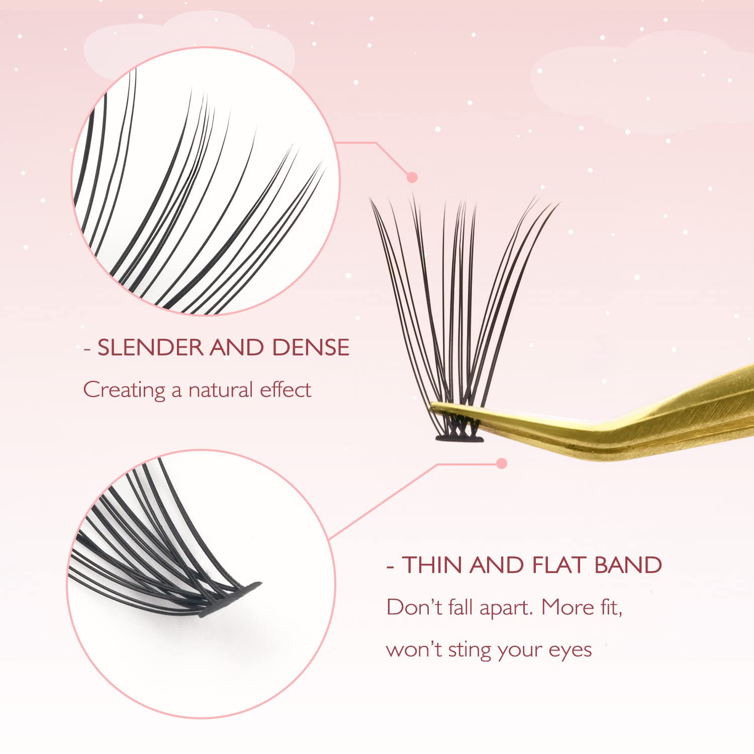 FinyDreamy C curl lashes shown for a natural lift and shape