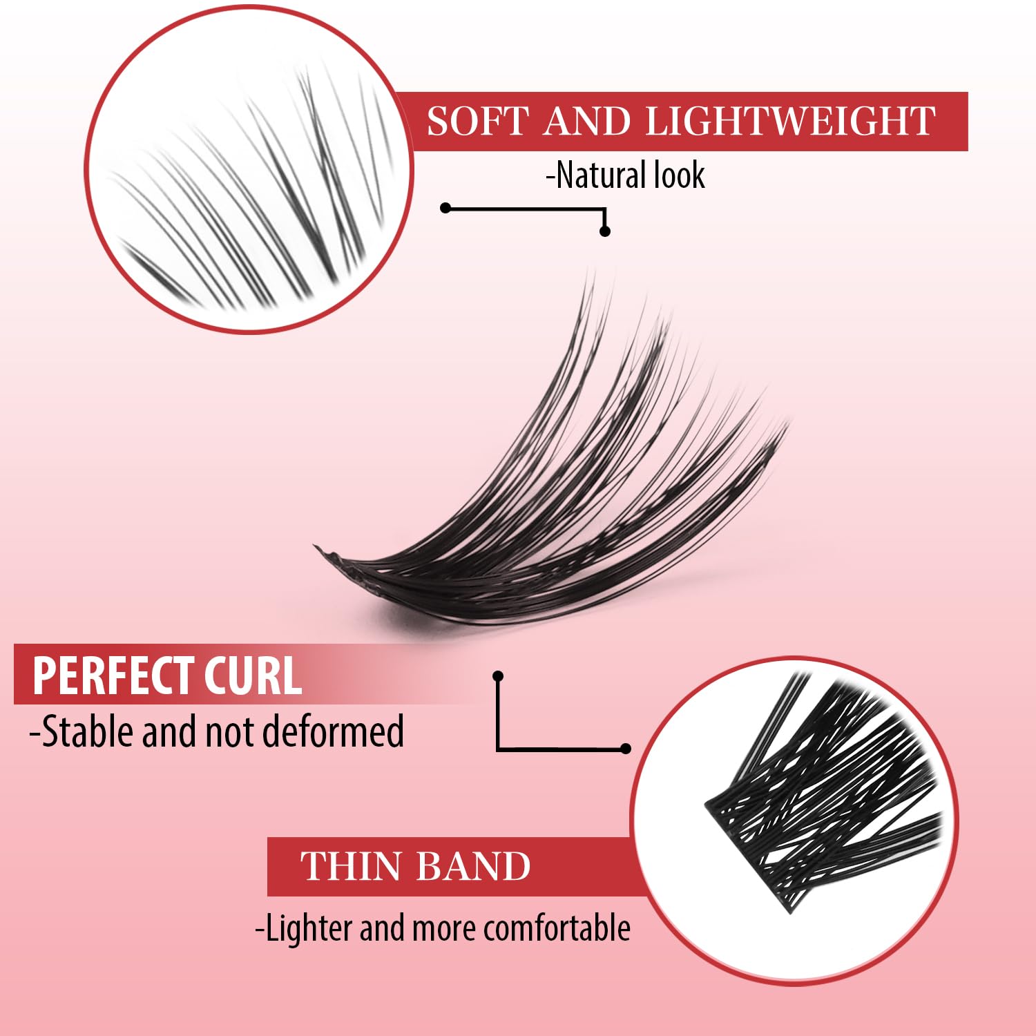 FinyDreamy C-curl lashes provide natural lift and definition.