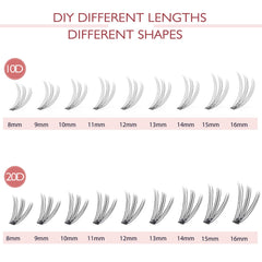 FinyDreamy flat-base cluster lashes blend with natural lash line
