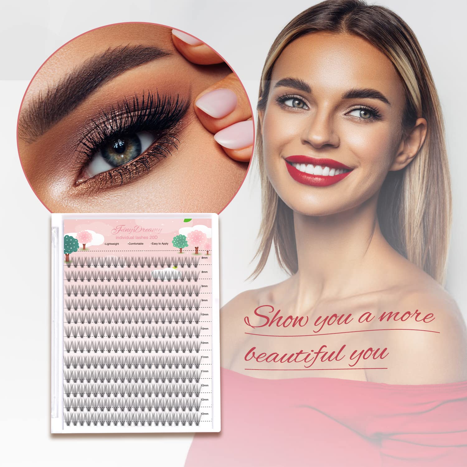 FinyDreamy knot-free, flat lashes for smooth lash line