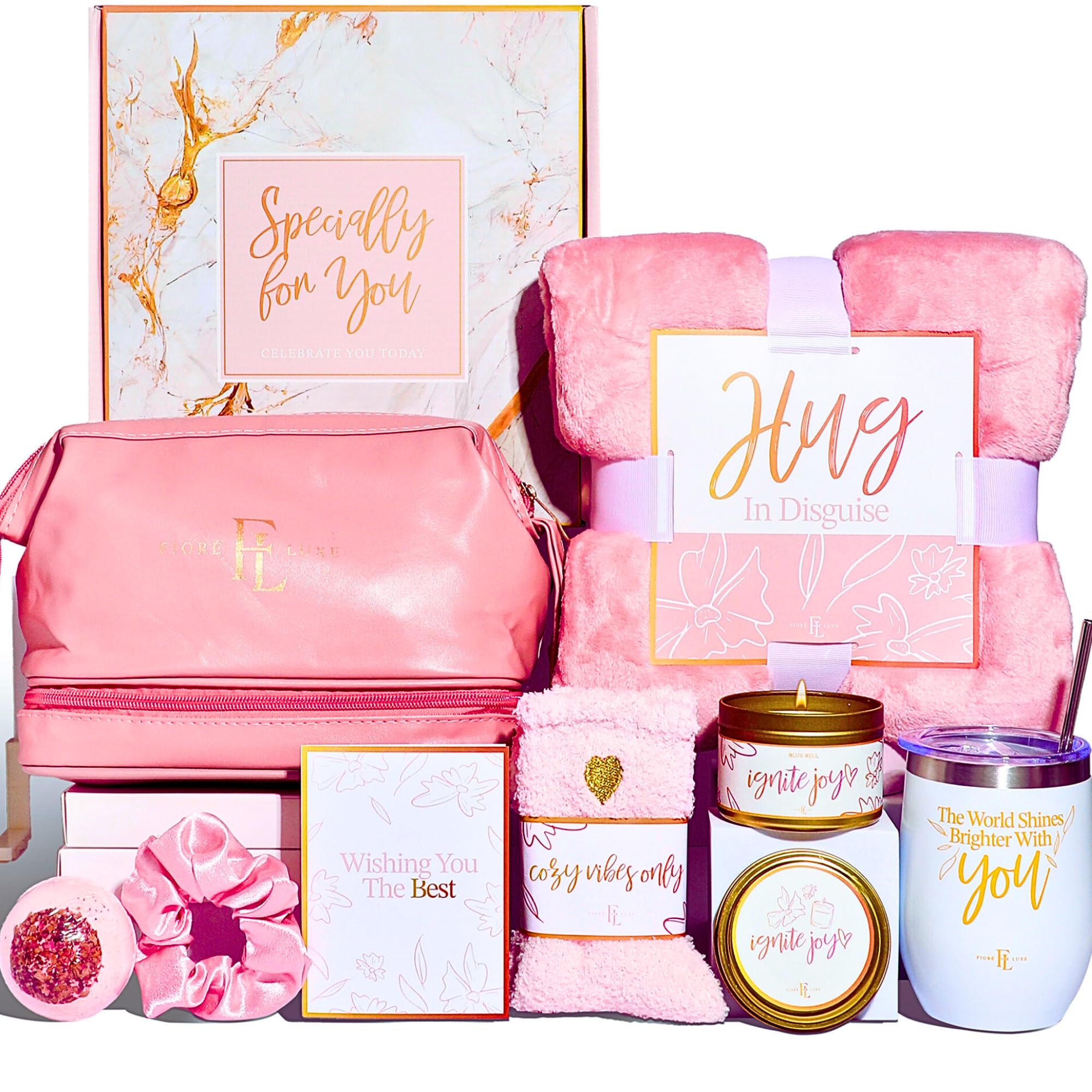 Fiore Luxe 10-piece self-care box front view for gifting