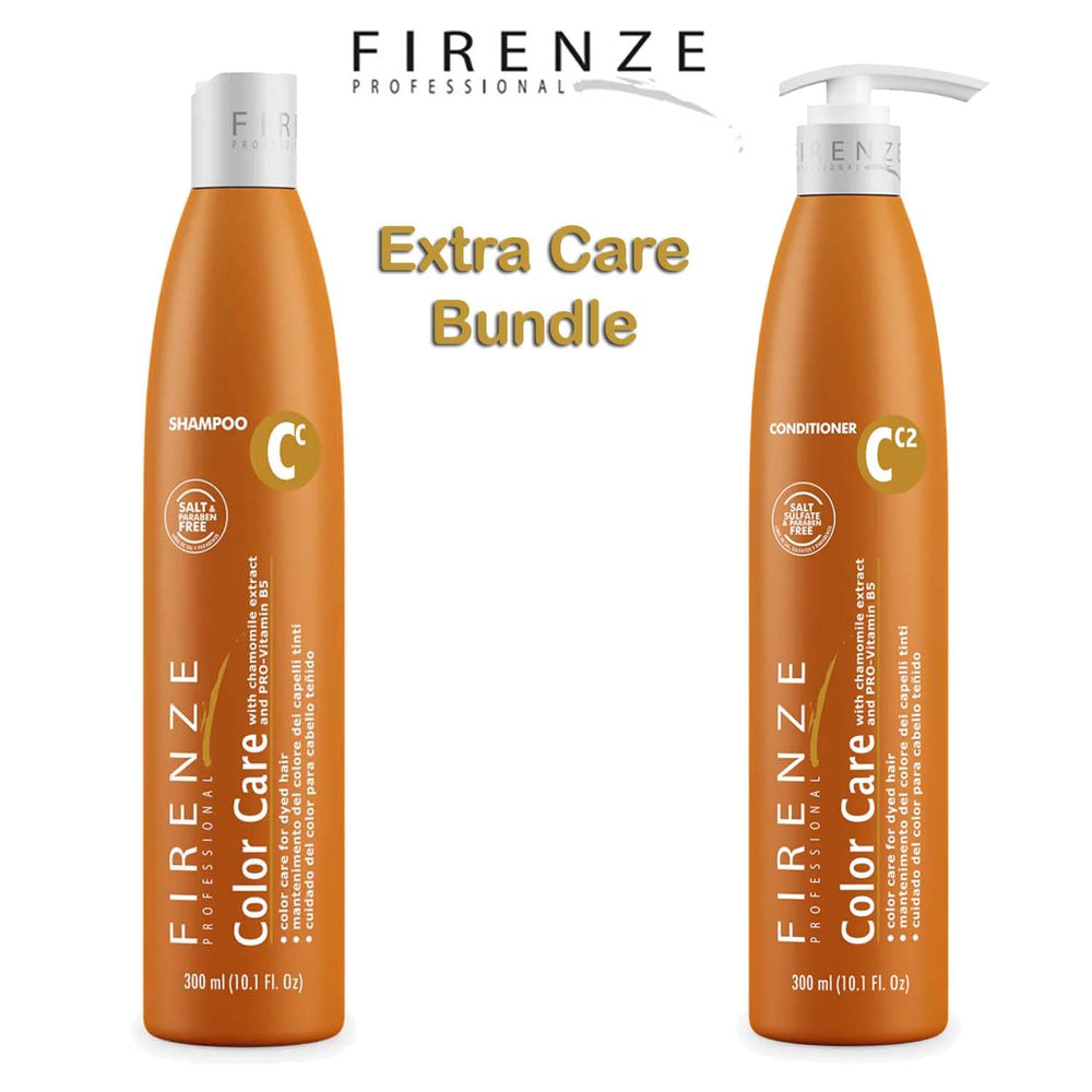 Close-up of hair showing shine and smoothness after using the color care bundle