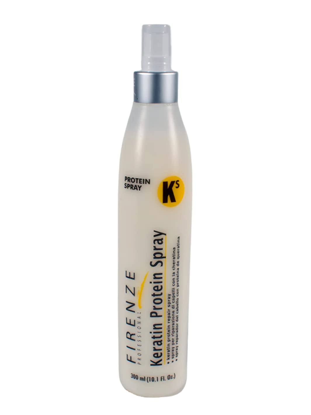 Firenze Professional Keratin KS Protein Repair Spray application focus supports post-wash styling and detangling.