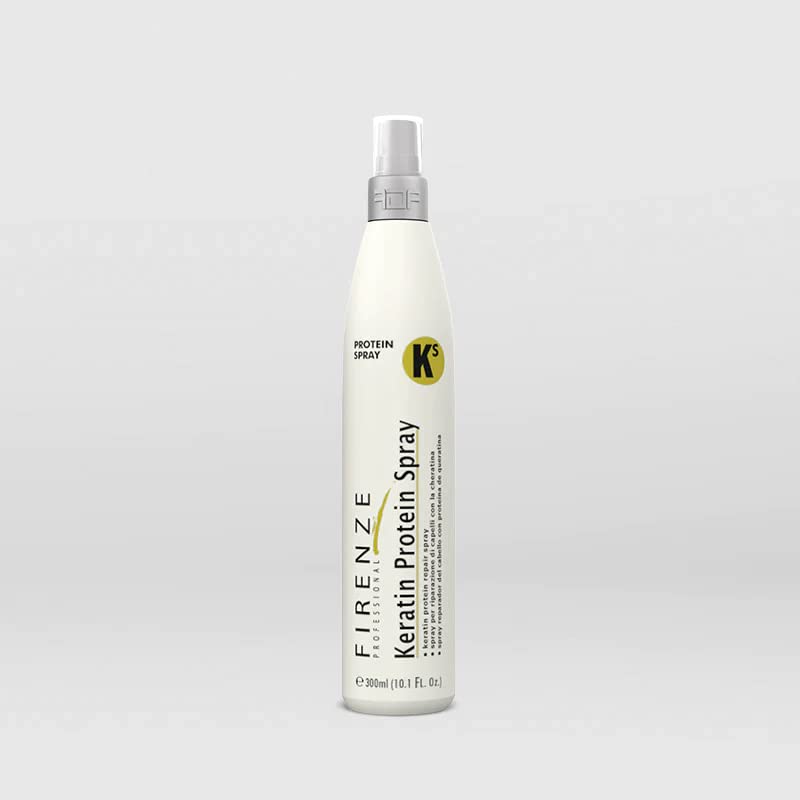Firenze Professional Keratin KS Protein Repair Spray moisture focus delivers hydration for dry hair.