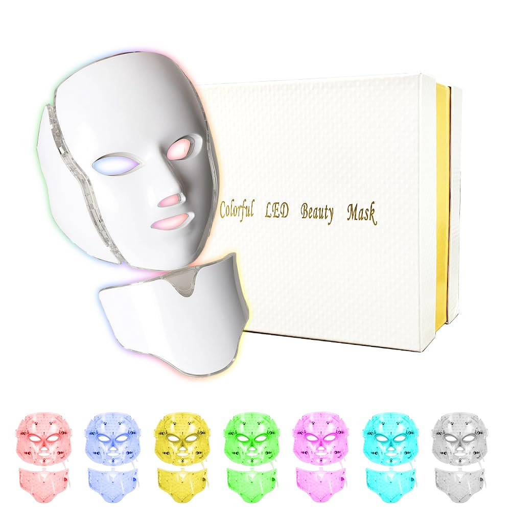 Firmosa LED facial mask front view for at-home skin care session.