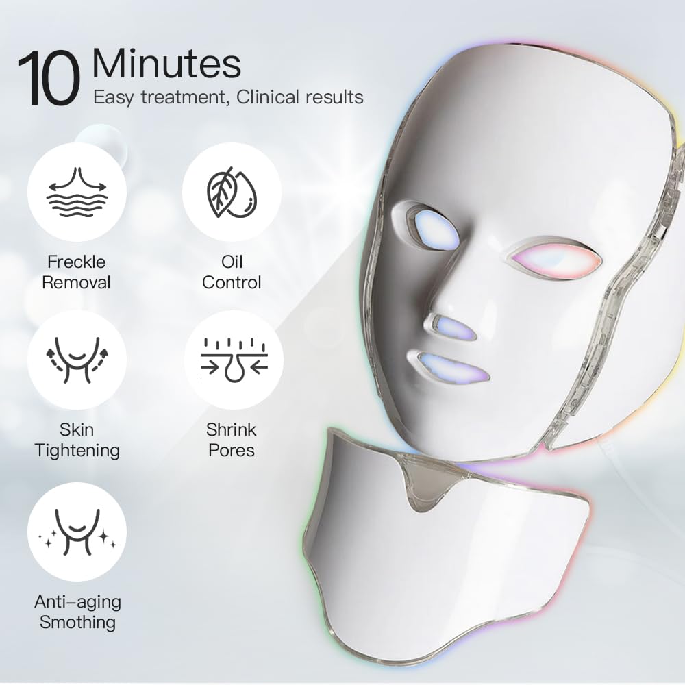 Close-up of Firmosa LEDs on the mask during therapy.