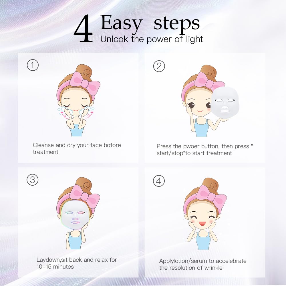 Firmosa LED mask in a DIY at-home skincare routine.
