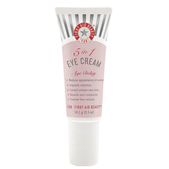 First Aid Beauty 5-in-1 Eye Cream bottle for daily under-eye hydration and gentle brightening