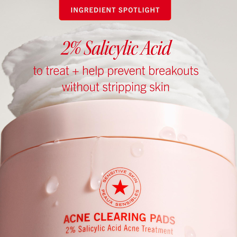 First Aid Beauty Acne Pads fragrance-free label suitable for sensitive skin.