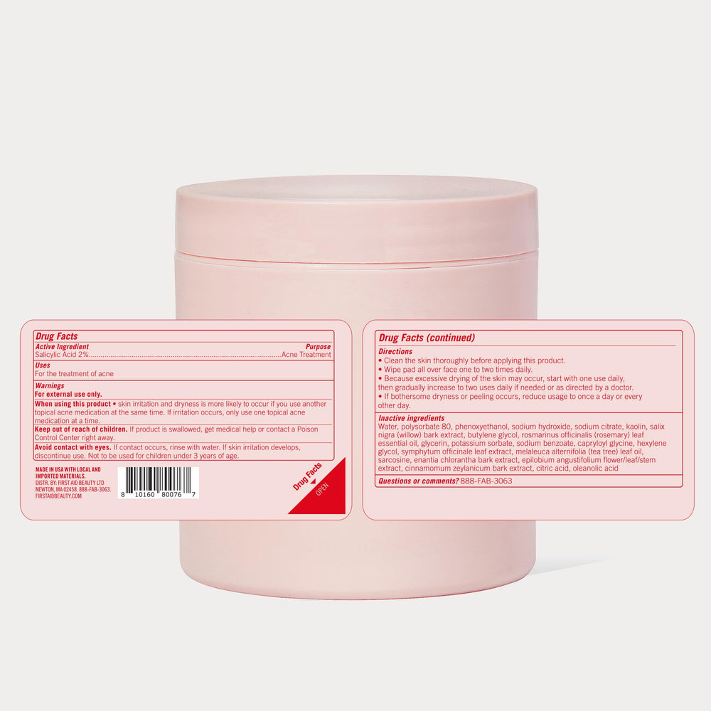 First Aid Beauty Acne Pads gentle application on sensitive skin over jawline.